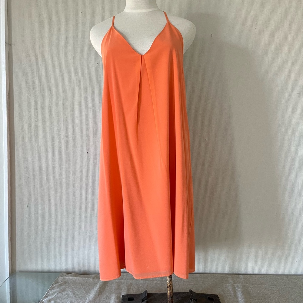 Orange Halter Dress Alice and Olivia // Mini Dress Tangerine Orange